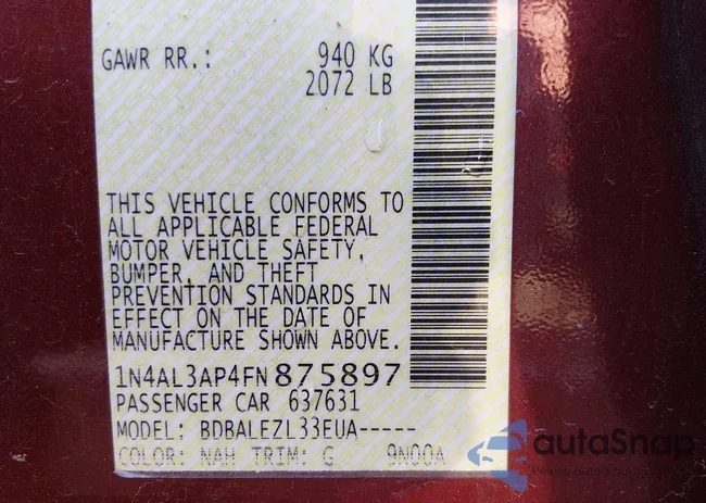 1N4AL3AP4FN875897: 44567752