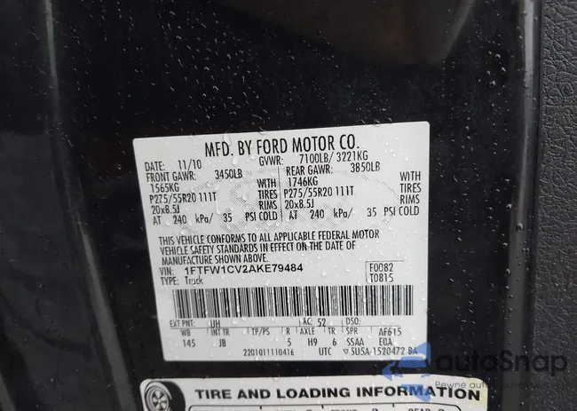 1FTFW1CV2AKE79484: 44567780