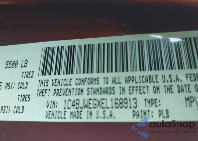 1C4BJWEGXEL168913: 44567821