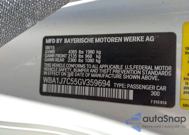 WBA1J7C55GV359694: 44567833