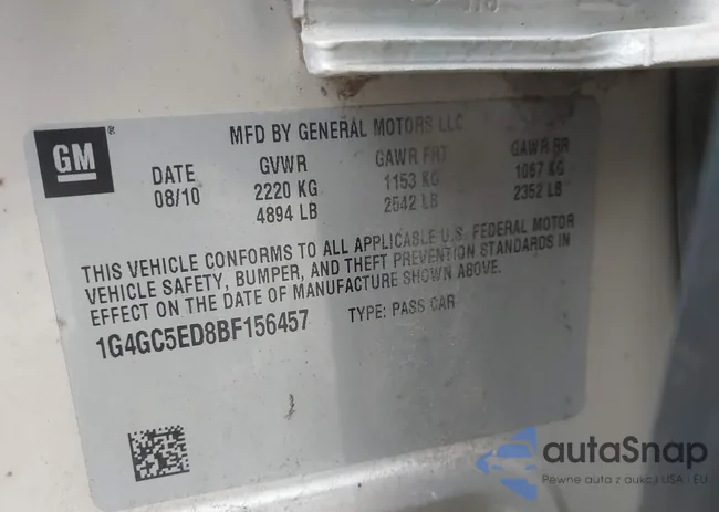 1G4GC5ED8BF156457: 44567835