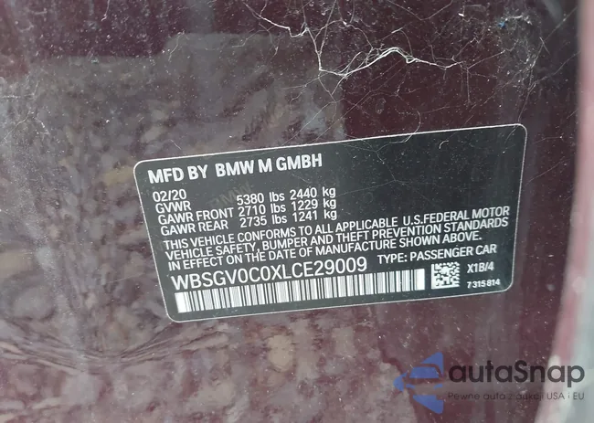 WBSGV0C0XLCE29009: 44567837