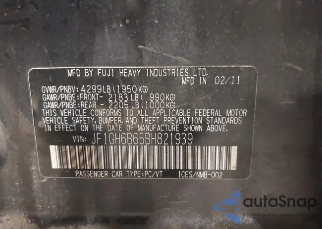 JF1GH6B65BH821939: 44567953
