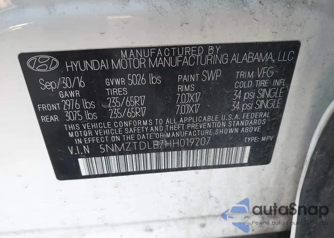 5NMZTDLB7HH019207: 44568045