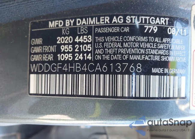 WDDGF4HB4CA613768: 44567257