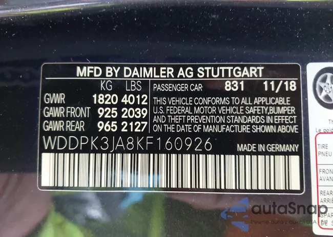 WDDPK3JA8KF160926: 44567274