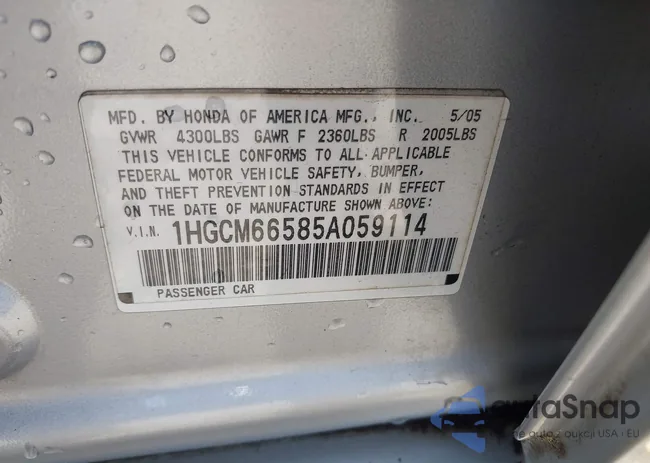 1HGCM66585A059114: 44567323