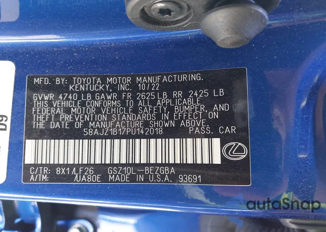 58AJZ1B17PU142018: 44568721