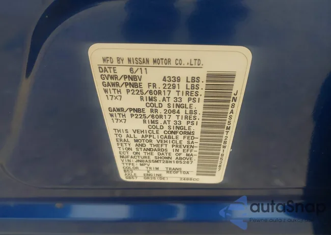 JN8AS5MT2BW185267: 44568805