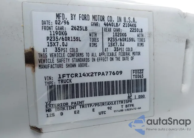 1FTCR14X2TPA77609: 44568914