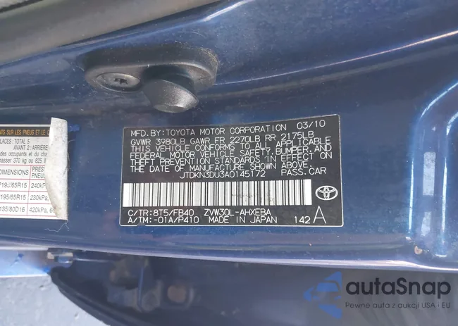 JTDKN3DU3A0145172: 44568930