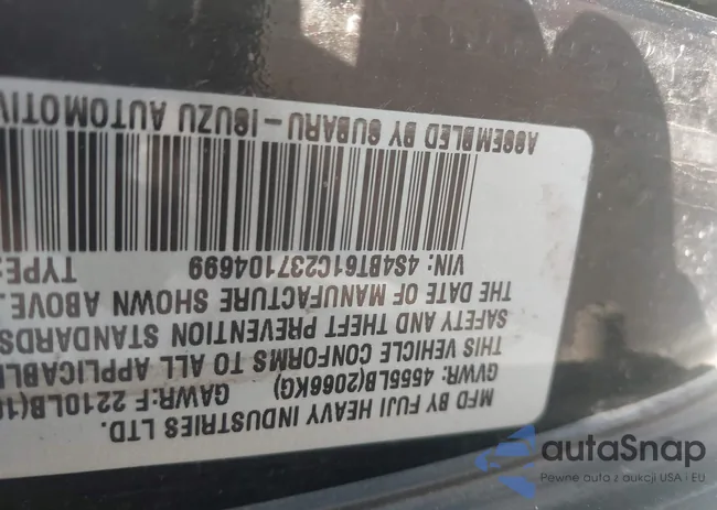 4S4BT61C237104699: 44568945