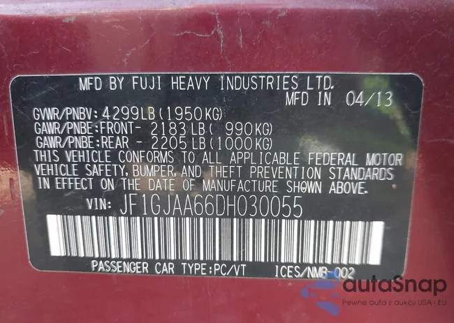 JF1GJAA66DH030055: 44568261
