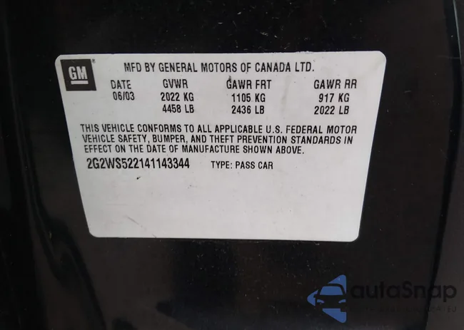 2G2WS522141143344: 44568390