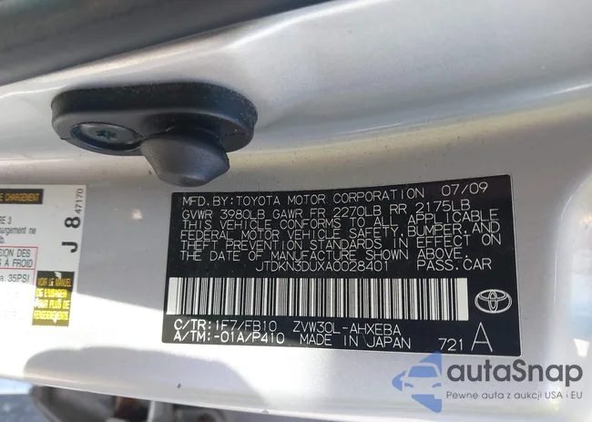 JTDKN3DUXA0028401: 44568475