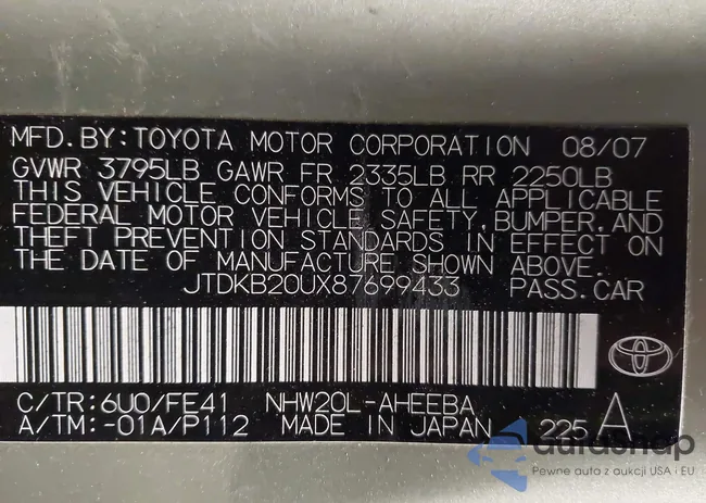 JTDKB20UX87699433: 44568511