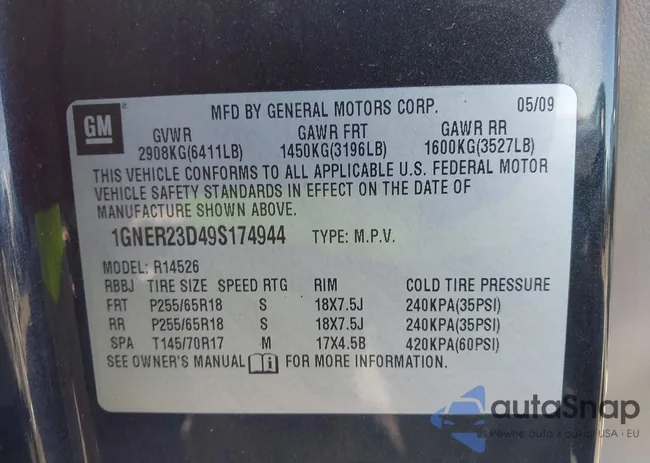 1GNER23D49S174944: 44569535