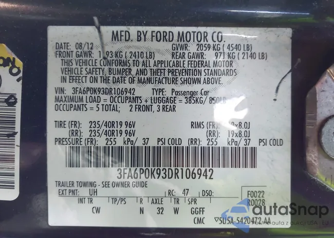 3FA6P0K93DR106942: 44569622