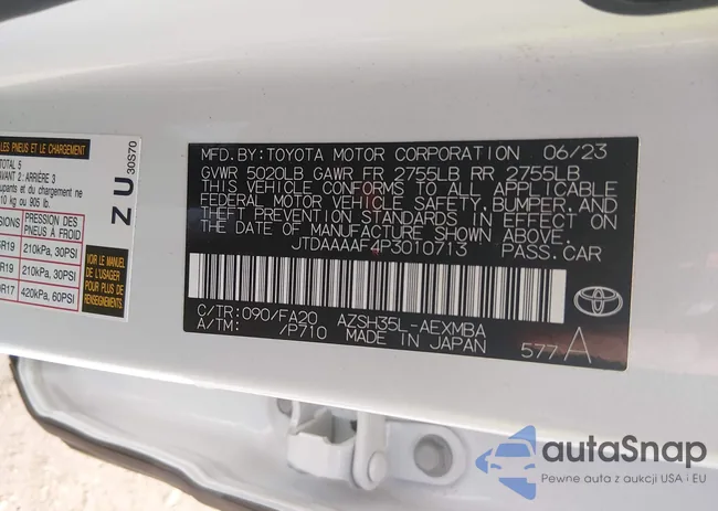 JTDAAAAF4P3010713: 44569734