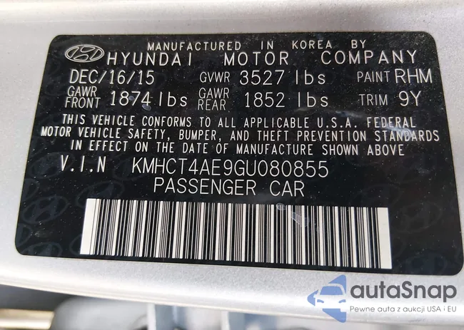 KMHCT4AE9GU080855: 44569745