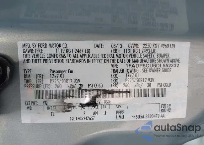 1FADP5CU6DL552332: 44570089