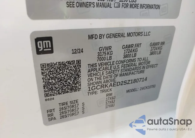 1GCRKAED2SZ180714: 44569121