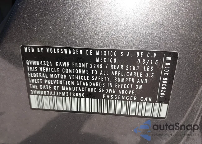 3VWD07AJ7FM313650: 44569201