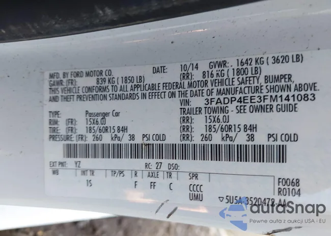 3FADP4EE3FM141083: 44569253