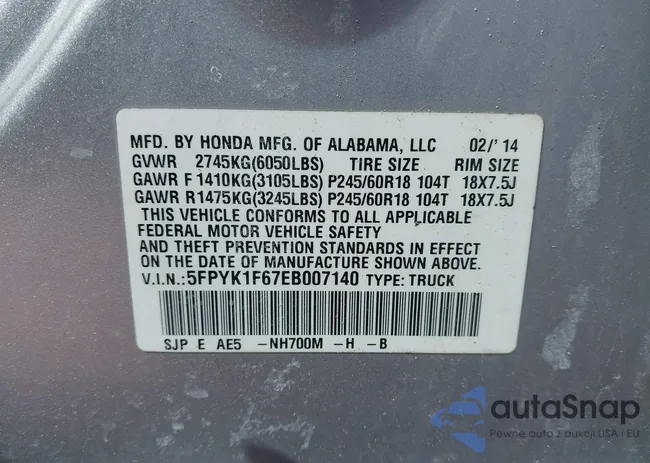 5FPYK1F67EB007140: 44569390