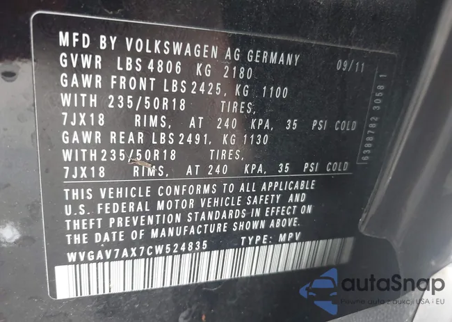 WVGAV7AX7CW524835: 44570525