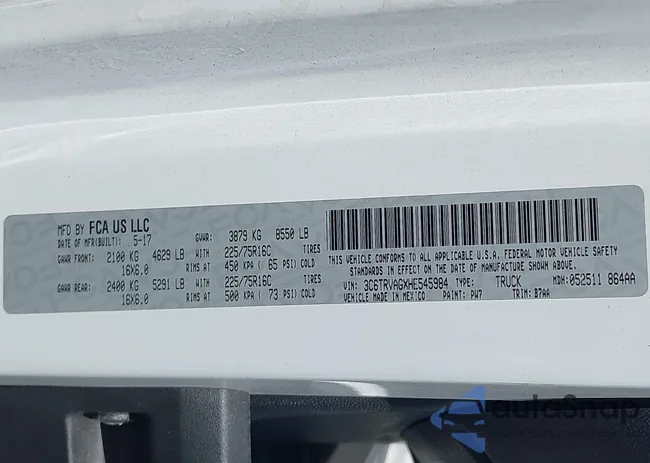 3C6TRVAGXHE545984: 44570916