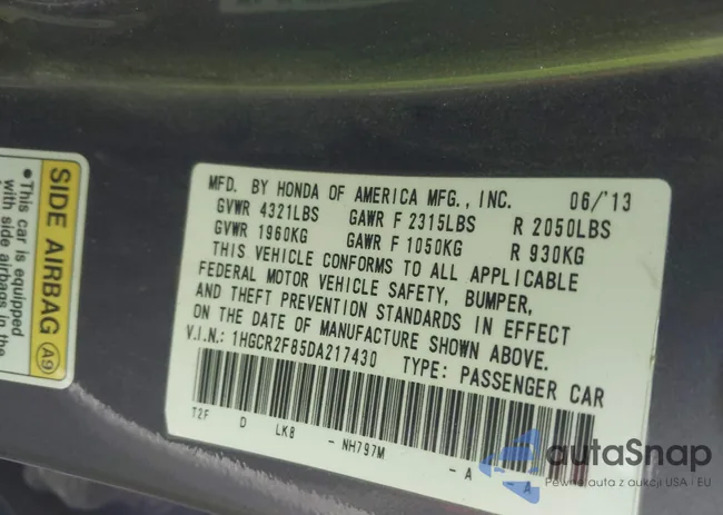 1HGCR2F85DA217430: 44570926