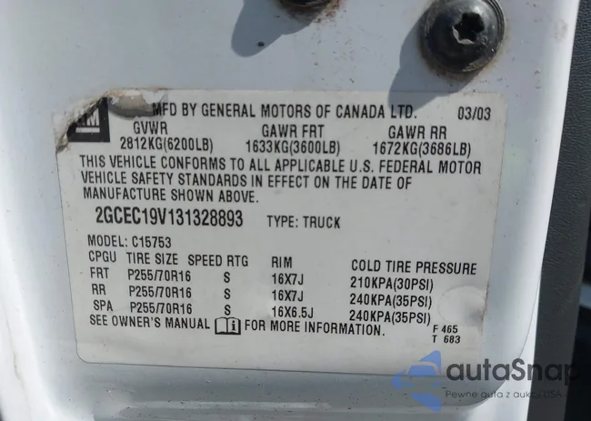 2GCEC19V131328893: 44570981