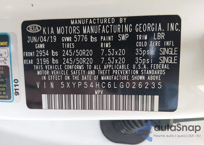 5XYP54HC6LG026235: 44570204