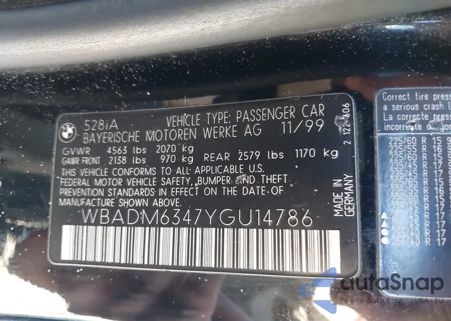 WBADM6347YGU14786: 44570433