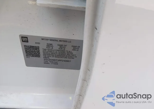 1G1ZD5ST1PF243607: 44571522