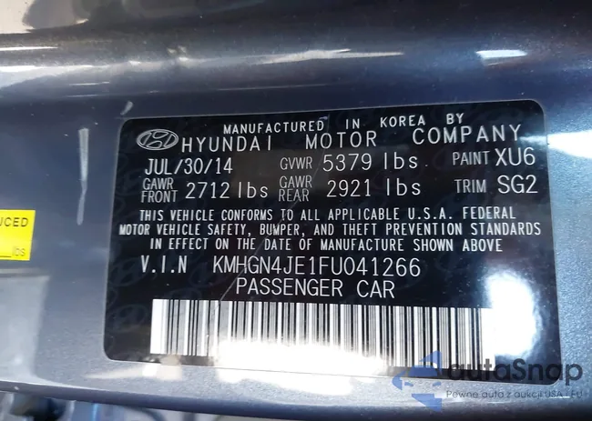 KMHGN4JE1FU041266: 44571909