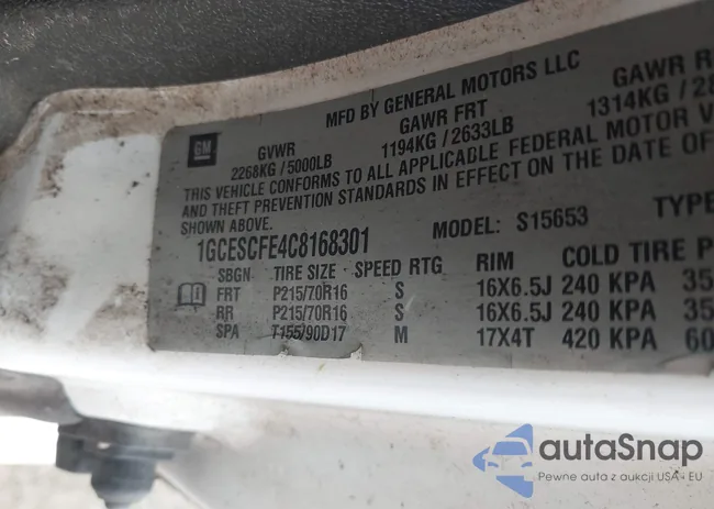 1GCESCFE4C8168301: 44571977