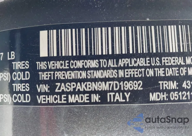 ZASPAKBN9M7D19692: 44572095