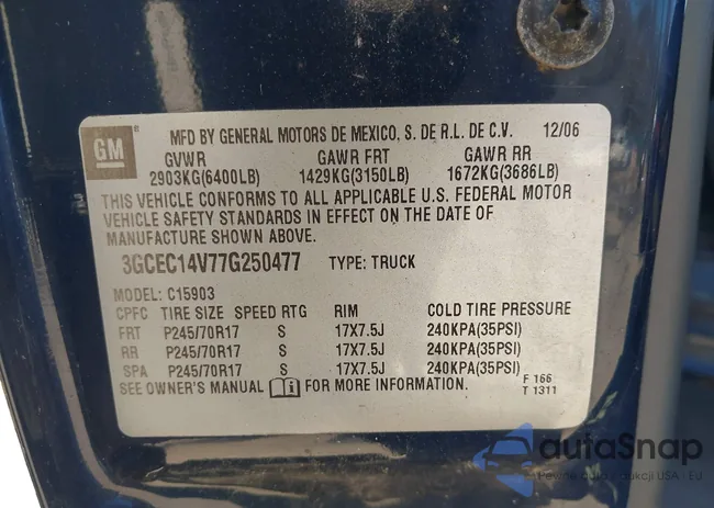 3GCEC14V77G250477: 44571311