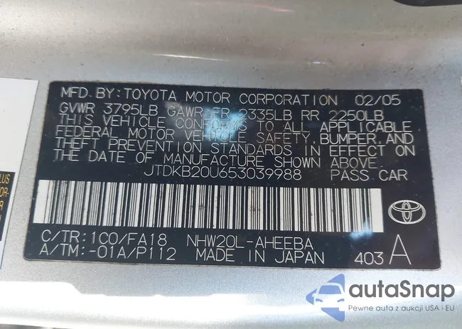 JTDKB20U653039988: 44572528