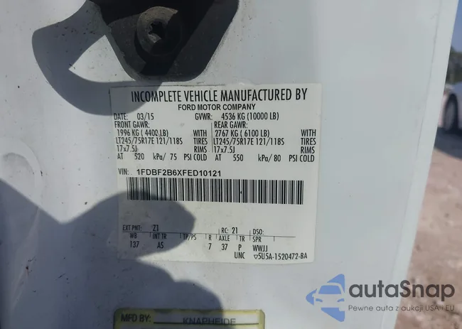 1FDBF2B6XFED10121: 44572555