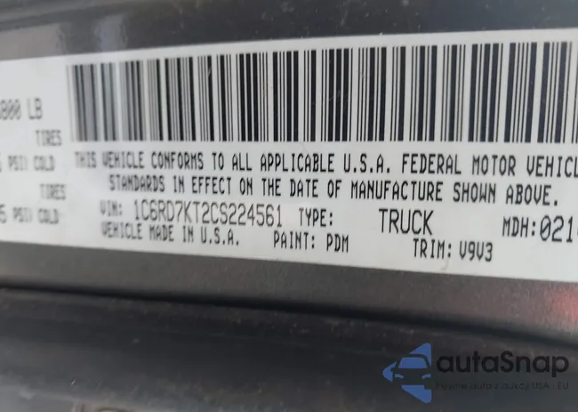 1C6RD7KT2CS224561: 44572615