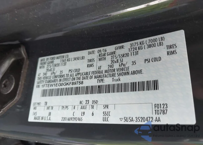 1FTEW1EG0GKF89758: 44572647