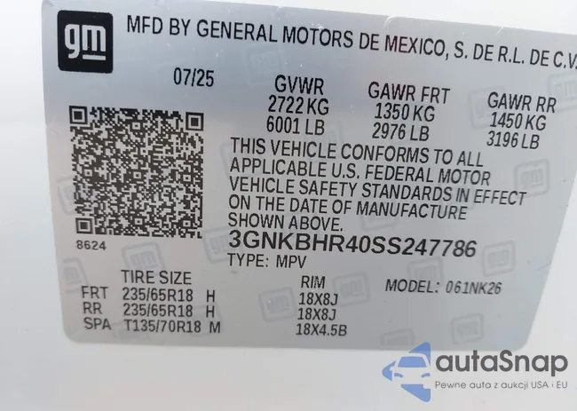 3GNKBHR40SS247786: 44572714