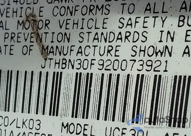 JTHBN30F920073921: 44572723