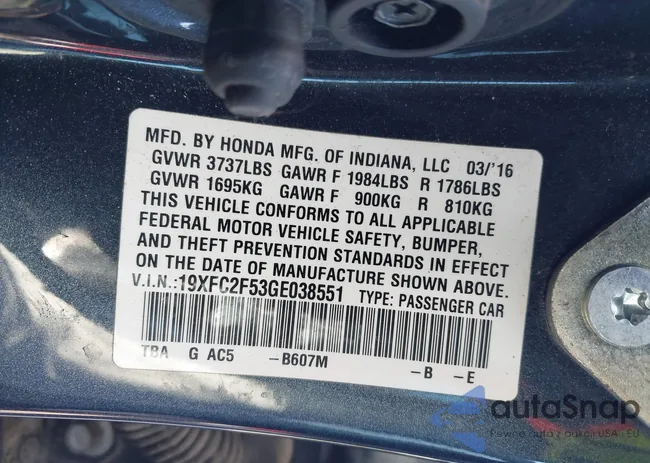 19XFC2F53GE038551: 44572783