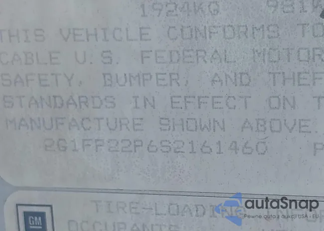 2G1FP22P6S2161460: 44572788