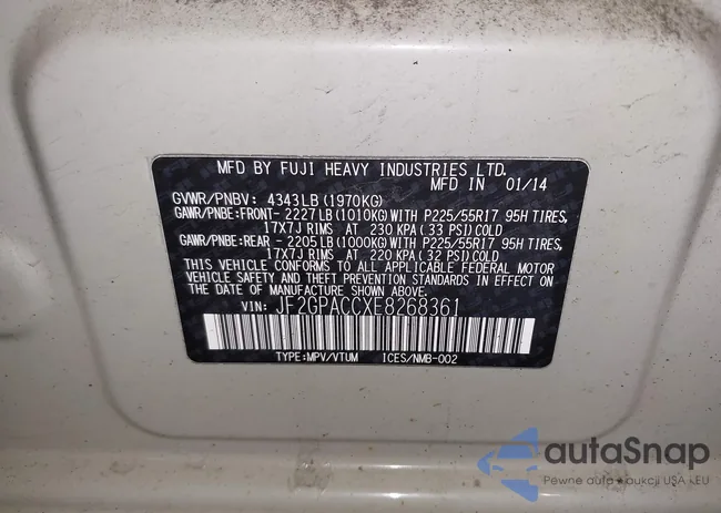 JF2GPACCXE8268361: 44572801