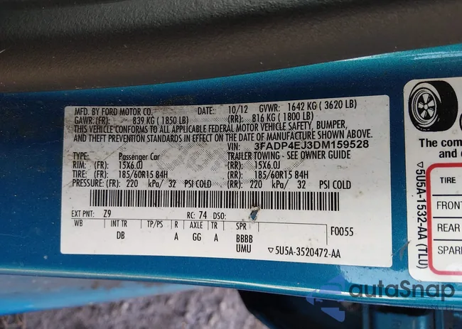 3FADP4EJ3DM159528: 44572888